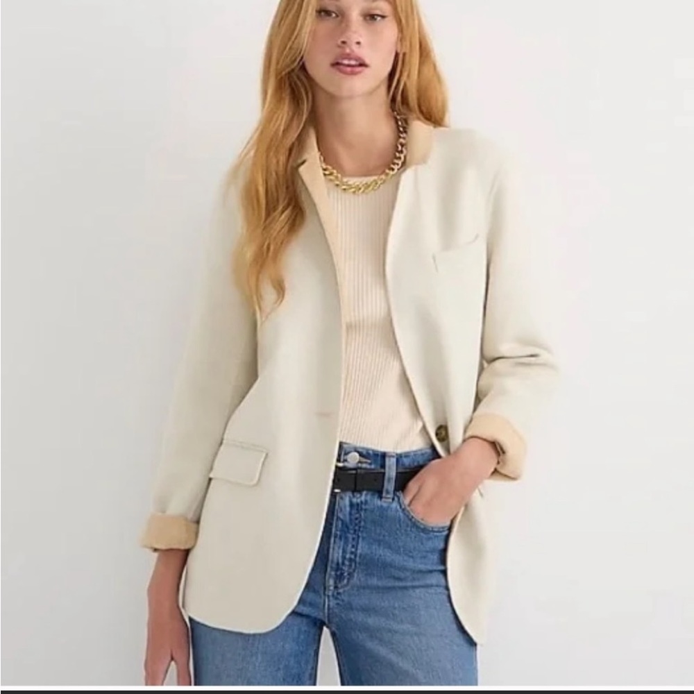 J. crew cream Leighton blazer NWT